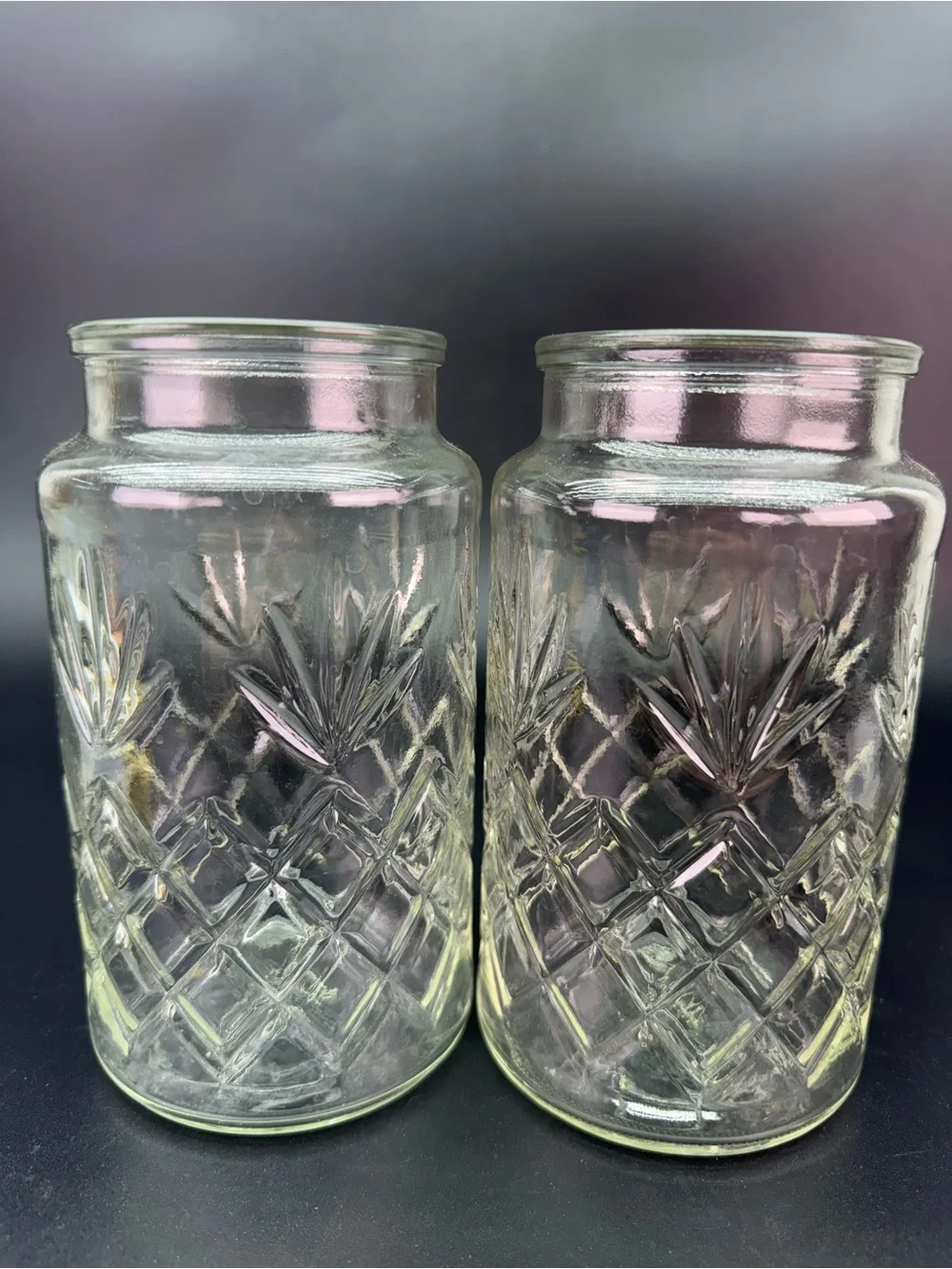 Vintage 1983 Planters Peanuts Embossed Lidded Canisters